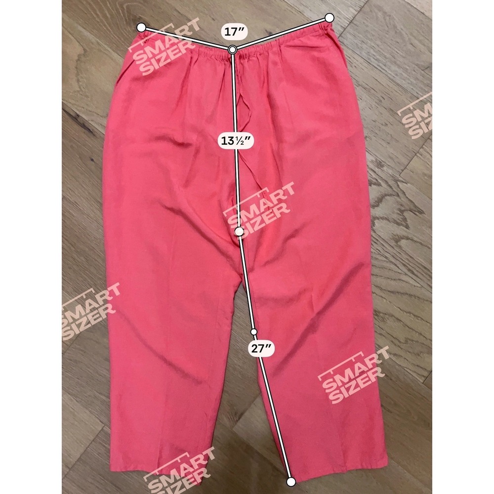Womens 1X Vintage Sigrid Olsen Sport Linen Rayon Coral Pant Set Resort Coastal - Picture 8 of 16